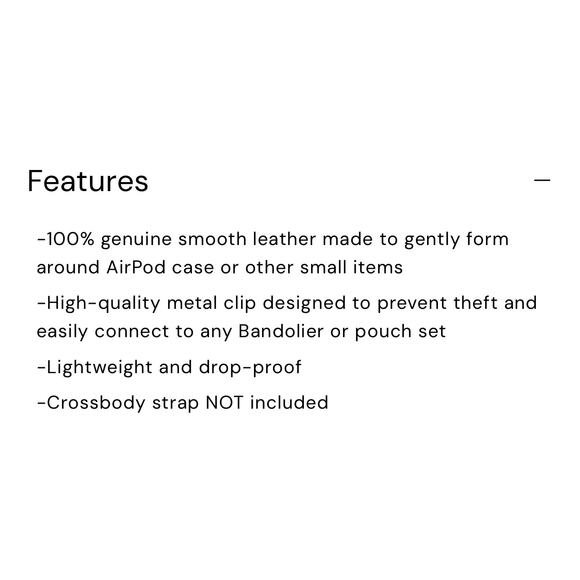 BANDOLIER AirPods Pro & Pro 2 Tan Case NEW RETIRED! Smooth Leather Gold Hardware - Picture 6 of 9